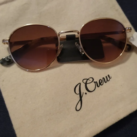 J. Crew | Accessories | Round Wireframe Sunglasses Gold  display picture 1